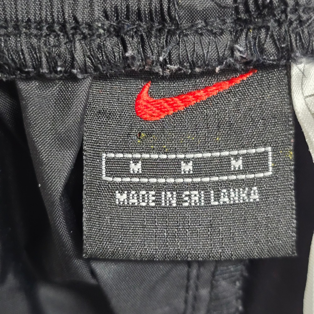 Vintage Nike Track Pants Men's Size M Black Side Stripe Windbreaker Ankle‎ Zip - Picture 5 of 13